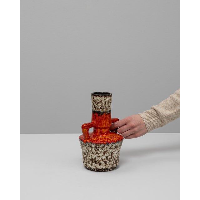 Mid-Century Modern 20th Century German Fat Lava Ceramic Vase For Sale - Image 3 of 18