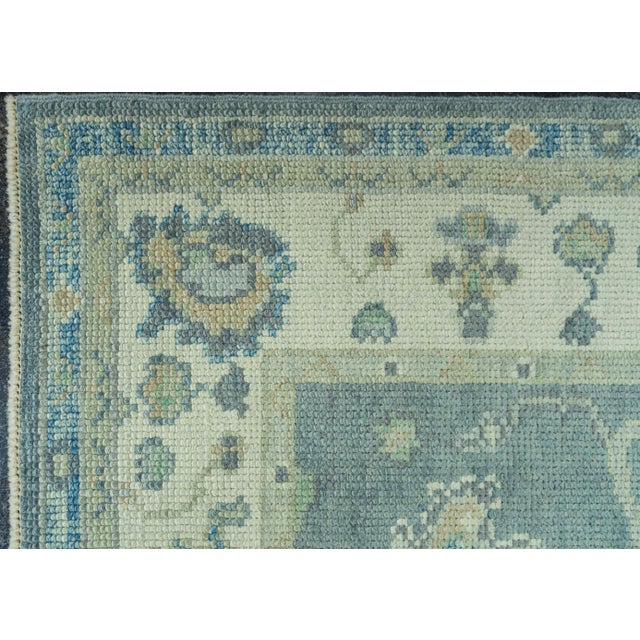 Turkish Oushak Rug 2'10" x 7'7" #19123 For Sale - Image 4 of 8
