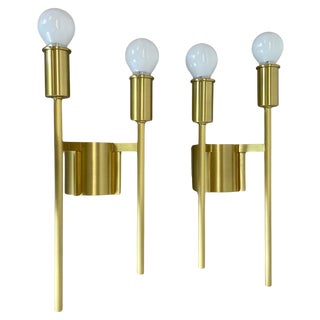 Italian Wall Lights in the manner of Stilnovo, 1950s, Set of 2 For Sale