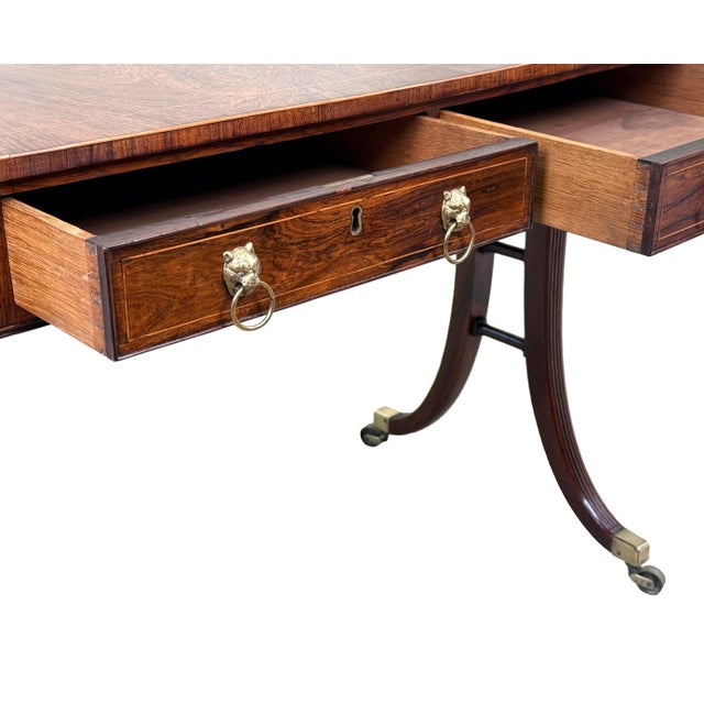 Small Regency Rosewood Sofa Table, Early 19th Century For Sale - Image 10 of 17