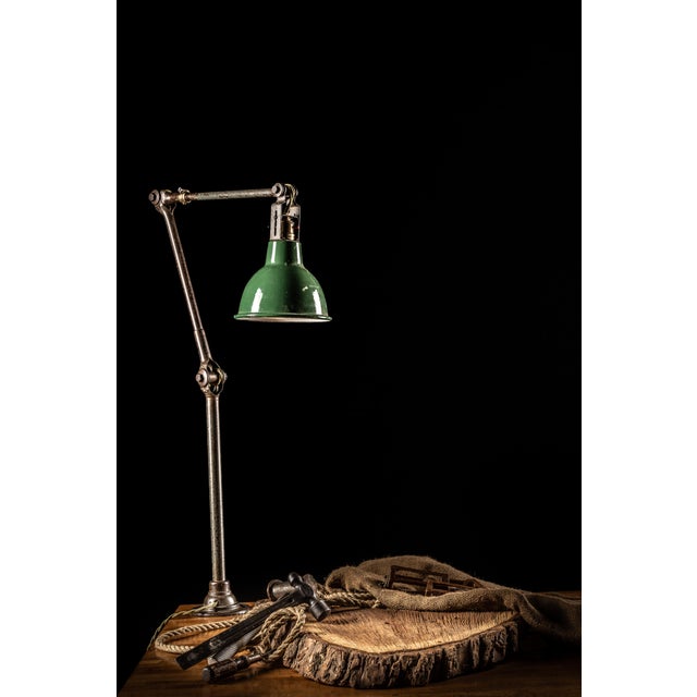 1930s Vintage Industrial Articulating Task Lamp by Dugdill For Sale - Image 5 of 9