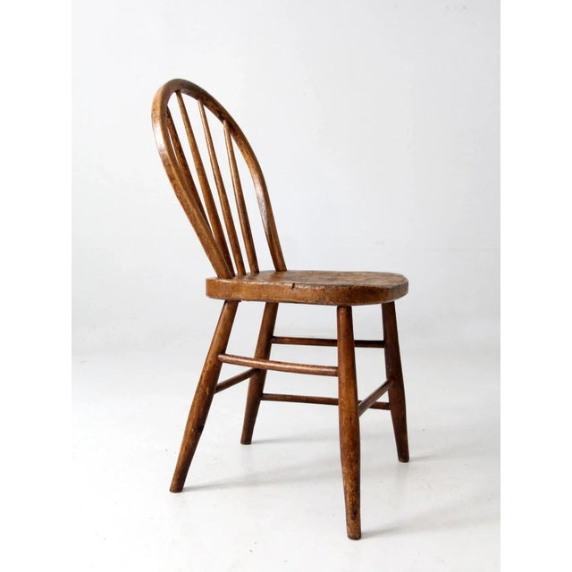 Antique Spindle Back Chair For Sale - Image 4 of 10