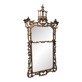 Large Antique Italian Giltwood Rococo Revival Hall Mirror, Circa 1900 For Sale