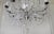 Metal Antique Reproduction Italian Chandelier With Beaded Arms and Rock Style Crystals For Sale - Image 7 of 11