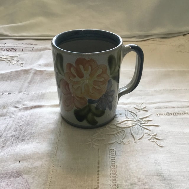 Vintage Louisville Stoneware Hand Painted Floral Coffee Mug Mint. For Sale In Naples, FL - Image 6 of 6
