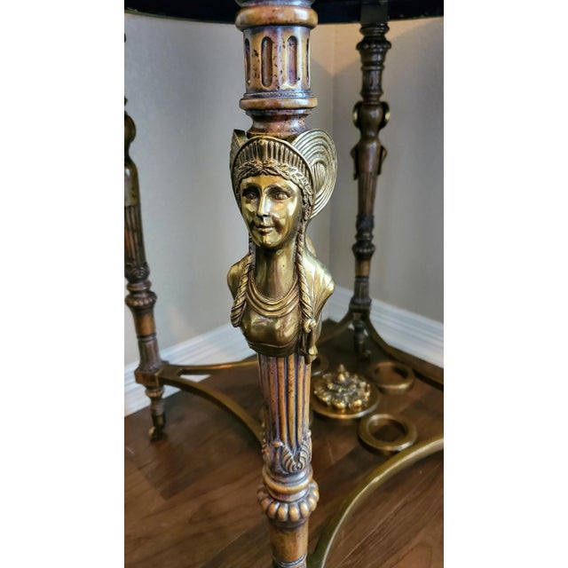 French Gilt Bronze Table After Adam Weisweiler For Sale - Image 10 of 12