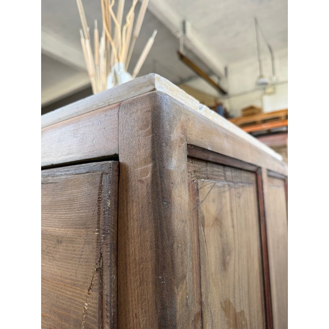 Antique Double-Sided Shop Counter with Marble Top, 1900s For Sale - Image 18 of 18