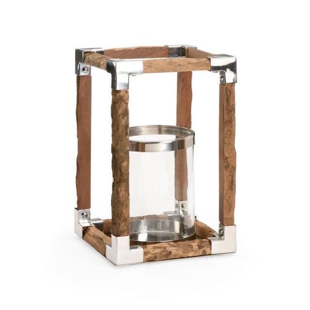 Wood Wildwood Modern Rustic Hurricane For Sale - Image 7 of 7