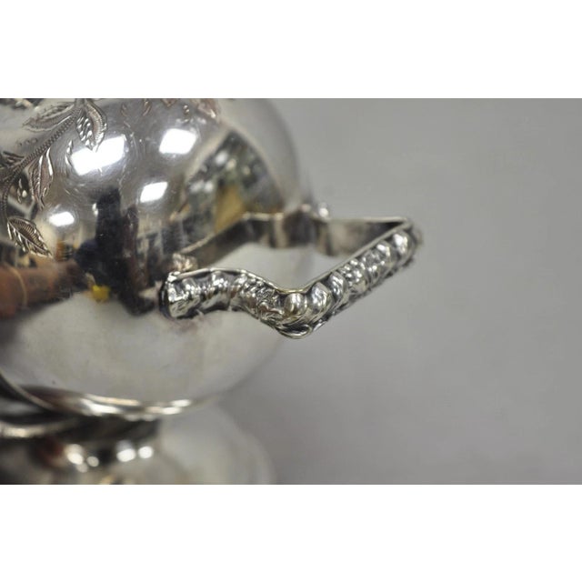 Vintage English Victorian Silver Plated Sugar Cube Scuttle Bucket by Winchester For Sale - Image 10 of 13