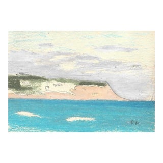 Robert Angeloch British Coastal Cliffs Pastel For Sale