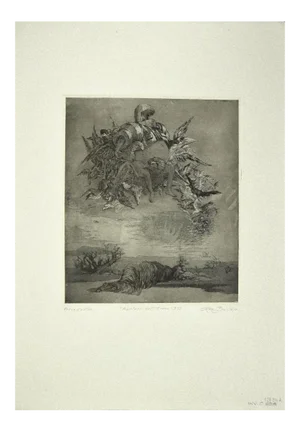 Leo Guida - Apotheosis of the Hero - Original Etching on Paper - 1972