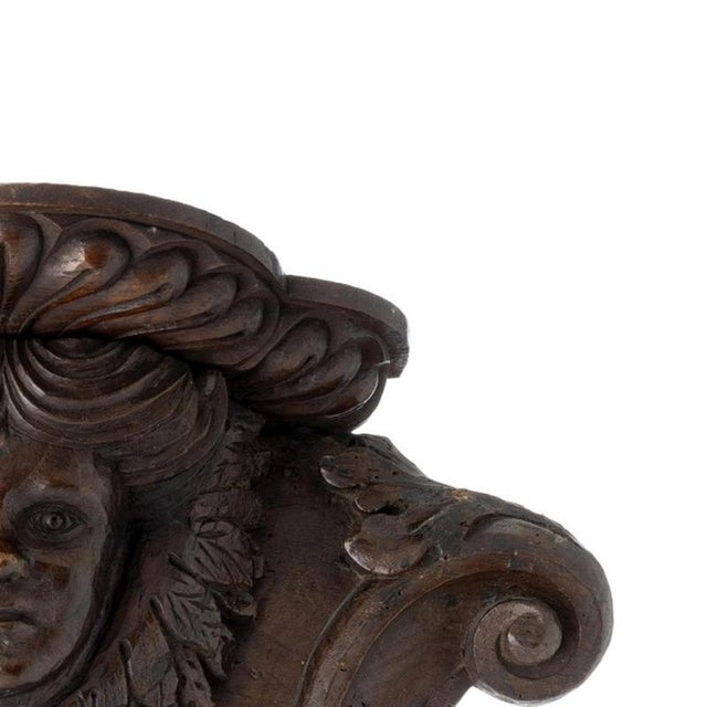 Corbel in Carved Chestnut Wood, 19th Century For Sale - Image 4 of 6