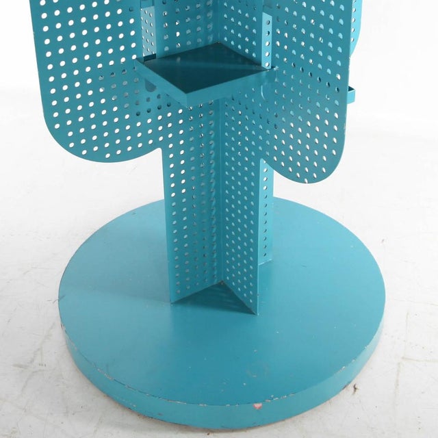 Cactus Shelf in Perforated Metal, 1980s For Sale - Image 6 of 18