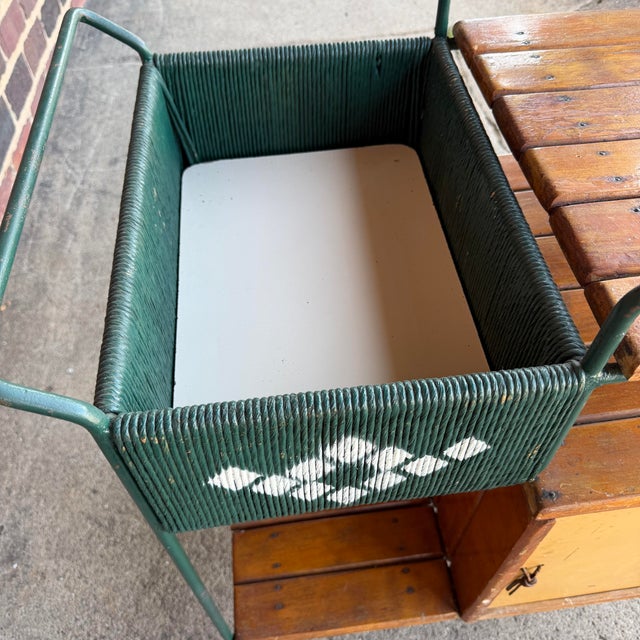 Arthur Umanoff Outdoor Iron Bar Cart Mid Century Modern For Sale - Image 10 of 12