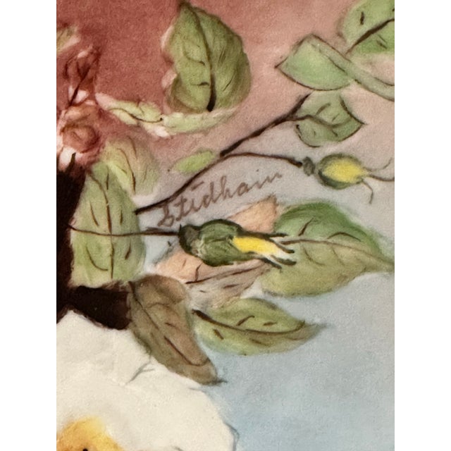 Early 20th Century Early 20th Century Hutschenreuther Selb Bavaria Germany Artist Stulham Signed Rose Charger Plate For Sale - Image 5 of 6