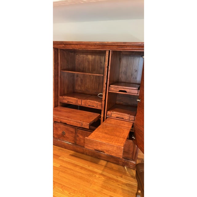 Wood 1990s Beautiful Solid Wood Apothecary Style Cabinet /Work Station. For Sale - Image 7 of 12