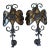 Wrought Iron and Mica Wall Sconces Circa 1920 - a Pair For Sale