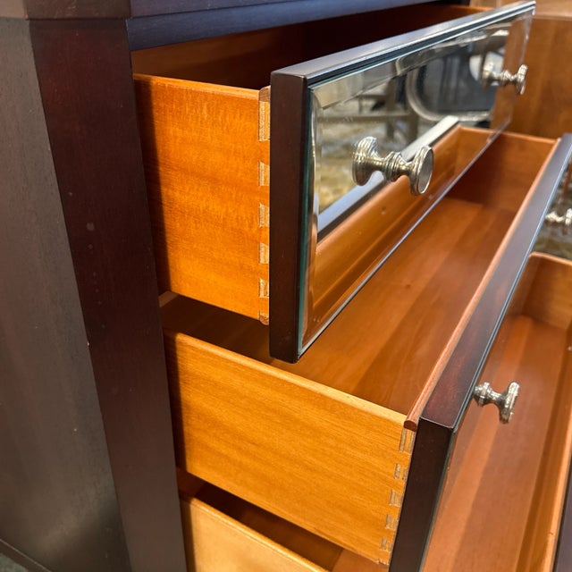 Wood Ethan Allen Veronica Mirrored Chest For Sale - Image 7 of 12