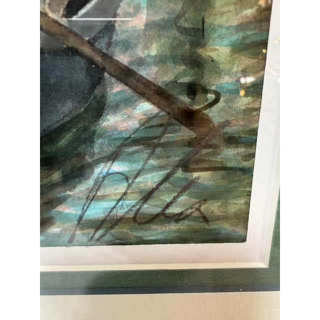 A Gondolier on the Canals of Venice Artwork, Framed For Sale - Image 4 of 12