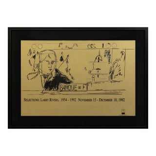 Larry Rivers Signed 1992 Exhibition Poster Figurative Expressionism 130/150 For Sale
