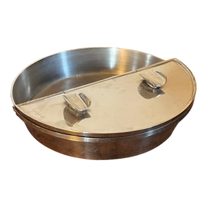 Vintage Art Deco Style Silverplate Flip Top Silent Butler Cigar Ashtray