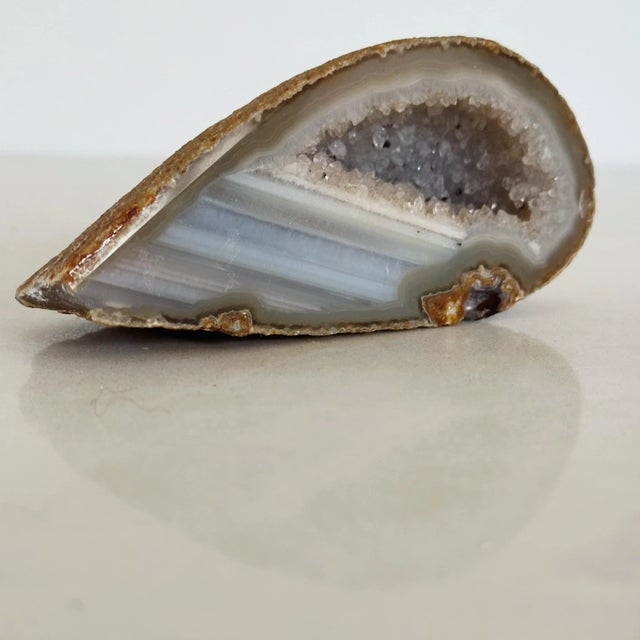 Antique Geode Compromised of Both White Quartz and White Agate For Sale - Image 4 of 7