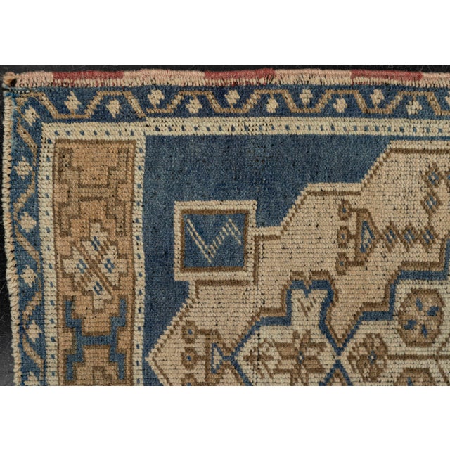 Early 21st Century Turkish Mini Rug Oriental Hand Knotted Vintage Rug 1'10" x 3'2" #21189 For Sale - Image 5 of 8