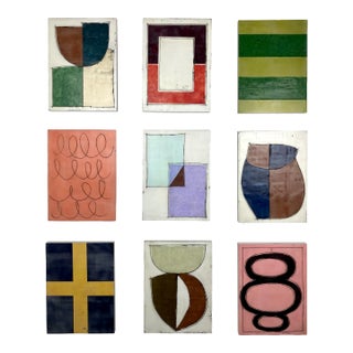 Encaustic Collage Installation by Gina Cochran - "A Long Walk to Nashville" - 9 Panels For Sale