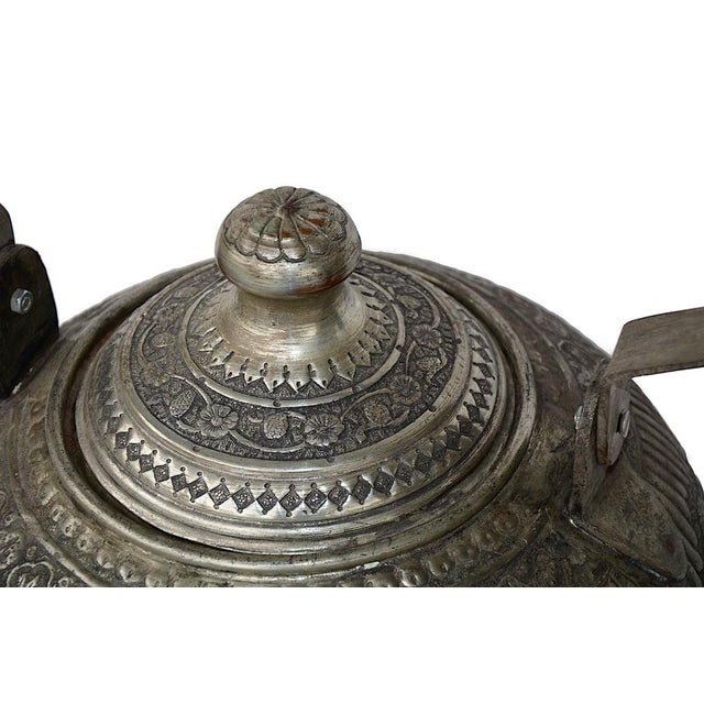 Large Copper Tea Pot with Engraving, 1940s For Sale - Image 11 of 16