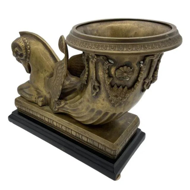 1900 Golden Fleece Chrysomallos Winged Ram Bronze Mantle Urn For Sale - Image 4 of 9