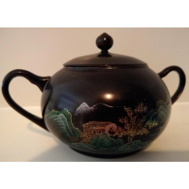 Asian Vintage Far East Lacquer Set For Sale - Image 3 of 13