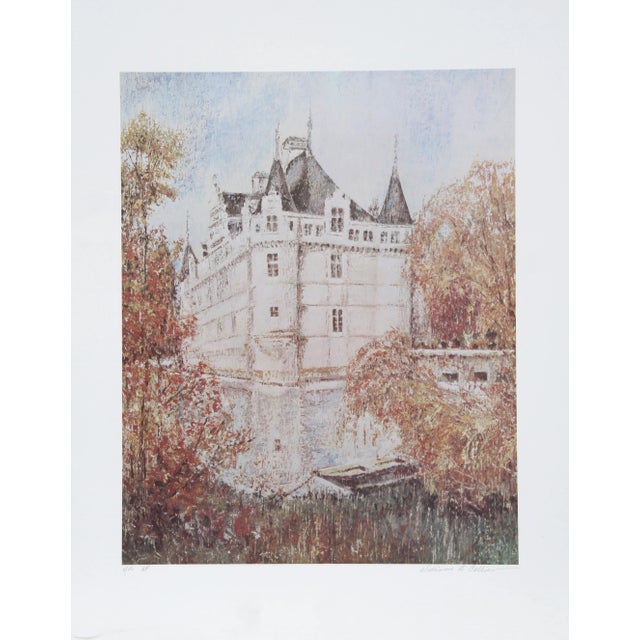 Modern William Collier, French Castle Ii, Lithograph For Sale - Image 3 of 3