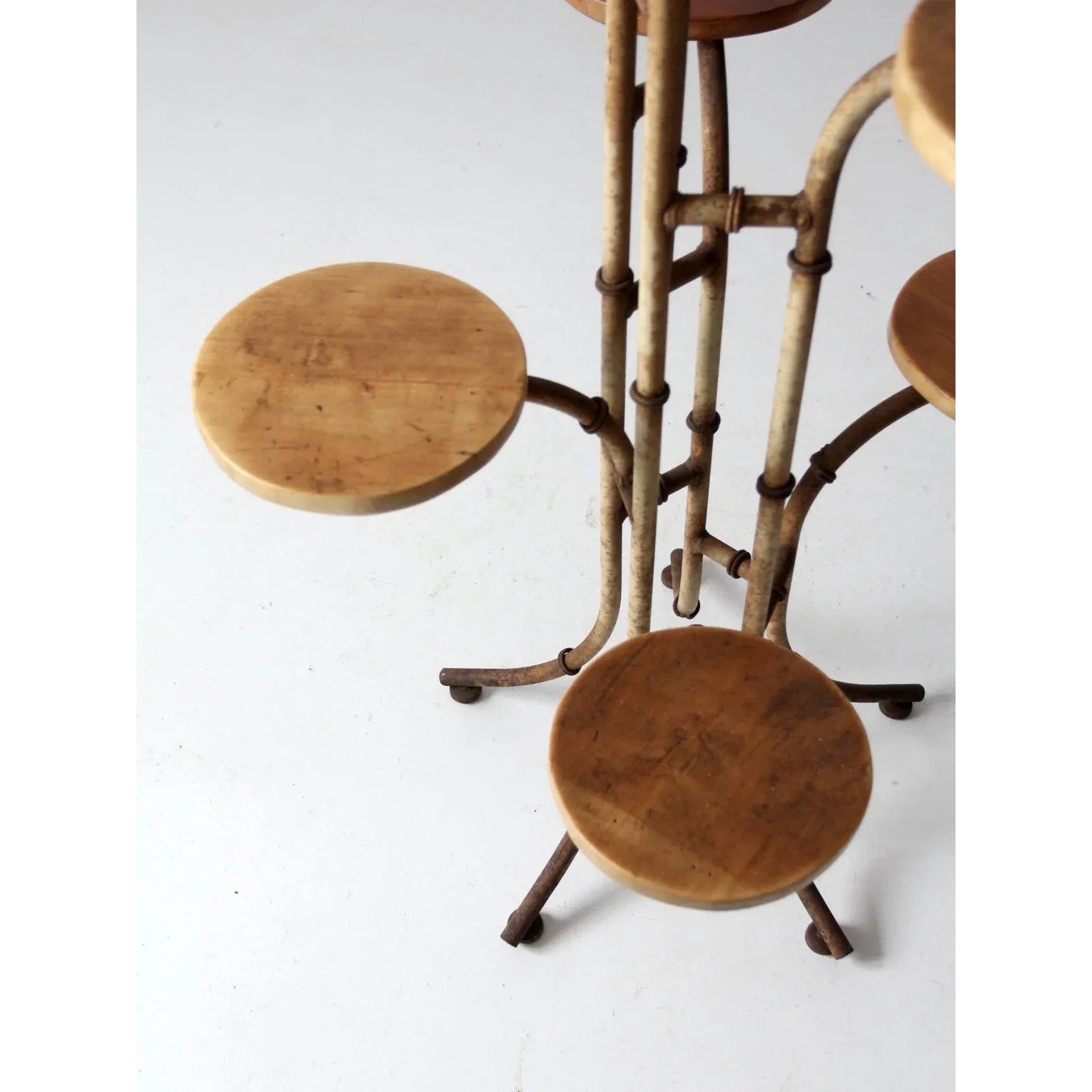 Vintage Mid-Century Tiered Bamboo-Style Plant Stand