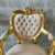 French Rococo Style Beige Velvet Chair For Sale - Image 4 of 7