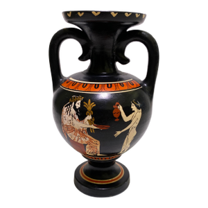 Mid 20th Century Greek Pottery Urn Depicting "The Assembly of the Gods to the Mountain Olympus"