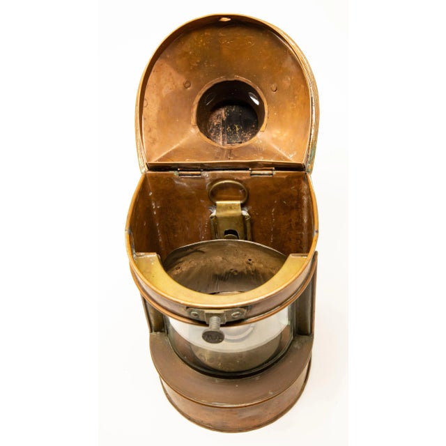 Nautical Mid 20th Century Copper Stern Ship Lantern For Sale - Image 3 of 12