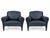 The DS 90 armchair by de Sede is upholstered in blue genuine leather and stands on simple legs. It is characterized by its...