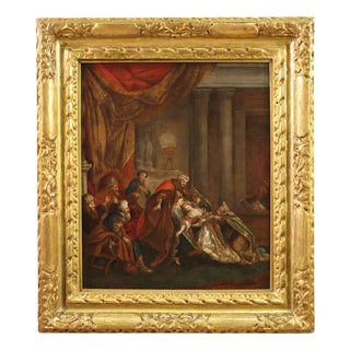 French Artist, Esther Fainting Before Ahasuerus, 1770, Oil on Canvas For Sale