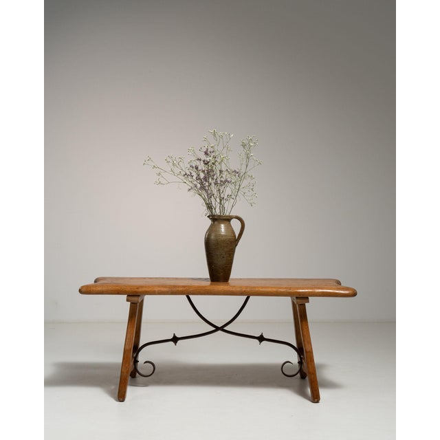 19th Century 19th Century France Brutalist Amber Wood Coffee Table For Sale - Image 5 of 11