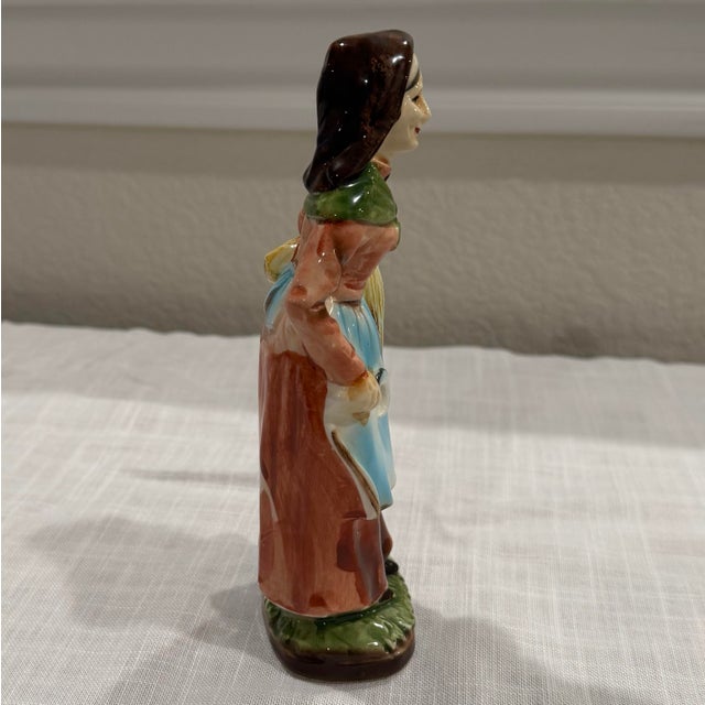 Vintage Hand Painted Ceramic Figurine - Japan For Sale - Image 4 of 10