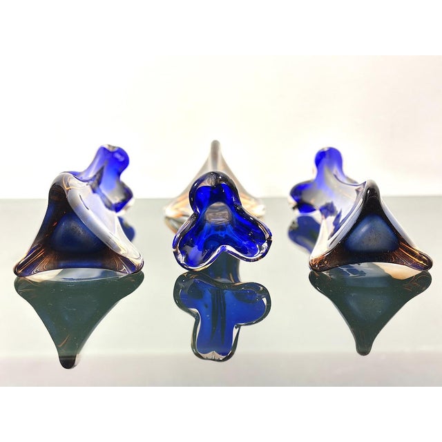 Glass Vintage Murano Glass Vases, 1960s, Set of 3 For Sale - Image 7 of 8