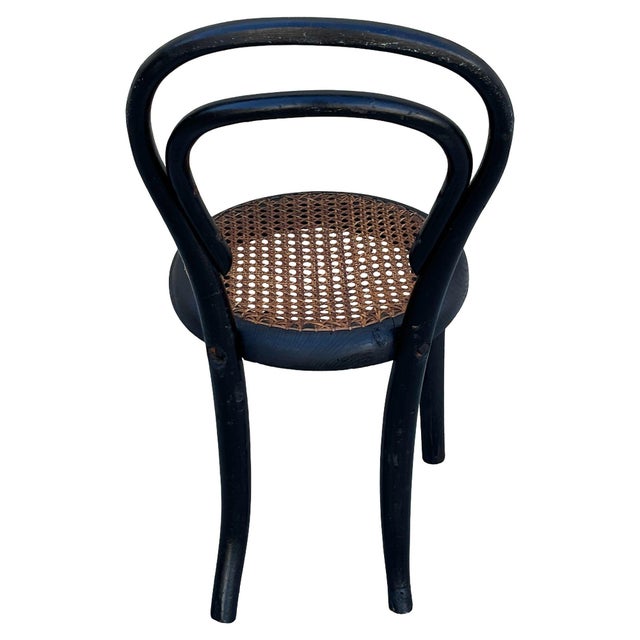 1900 - 1909 Early 20th Century Vienna Secession Bent Oak & Cane Children's Side Chair No. 13 Attributed to Thonet For Sale - Image 5 of 8