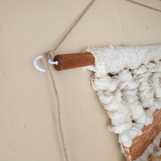 Rare X-Large Vintage Mid-Century Modern Textile Art Wool Wall Hanging For Sale - Image 11 of 13