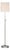 Thomas O'Brien by Visual Comfort Signature Bryant 52" Adjustable Cordless Floor Lamp in Polished Nickel with Linen Shade For Sale