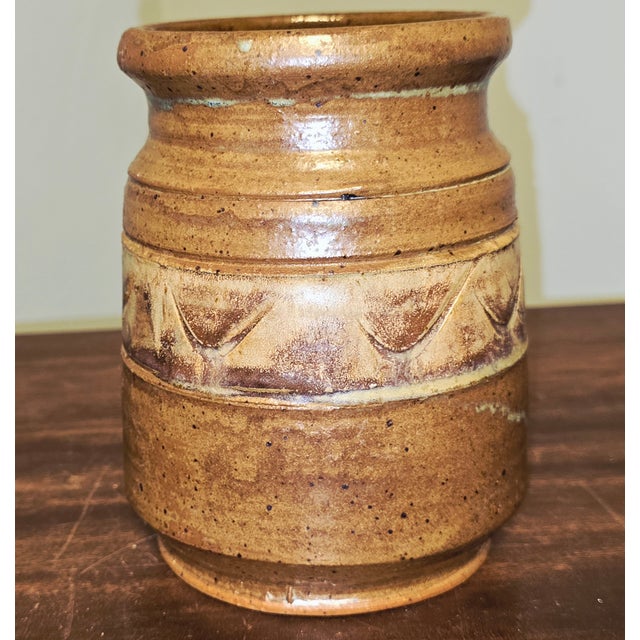 Traditional Vintage 1987 Studio Pottery Vase by Bill Heyduck For Sale - Image 3 of 11