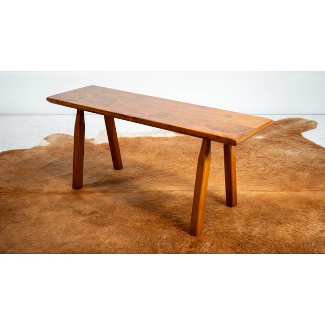 Restored 1950s American Studio Craft / Mid-Century Maple Bench For Sale - Image 13 of 17