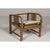 Wood Anglo Style Bone Inlaid Armchair with Folding Back and Loop Arms For Sale - Image 7 of 12