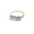 Mid 20th Century Antique 14k Yellow/White Gold 3 Stone Diamond Engagement Ring, Size 6 For Sale - Image 5 of 9