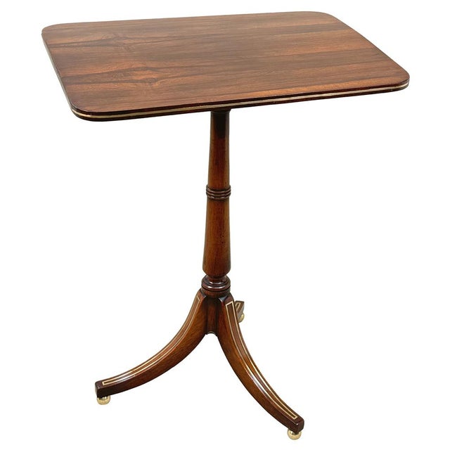 Brown Regency Rosewood and Brass Strung Occasional Table, 1820 For Sale - Image 8 of 13