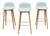 Danish Modern Iskos-Berlin for Muuto Fiber Bar Stools Oak Wood Base - Set of 3 For Sale